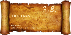Huff Emma névjegykártya